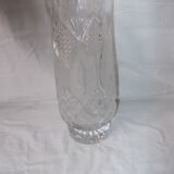 Chiseled crystal vase