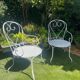 Pair of wrought iron armchairs 1950