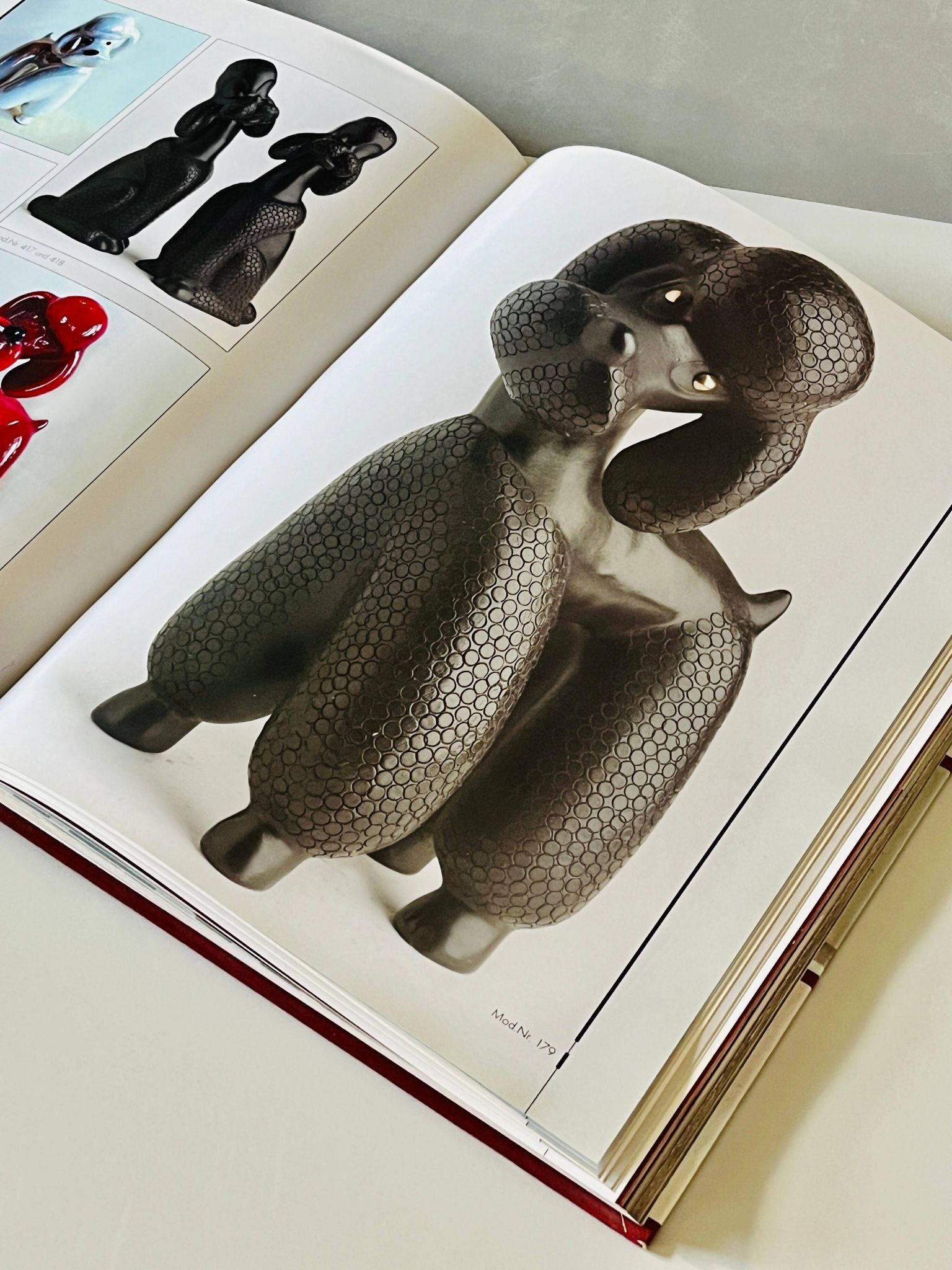 Charming figurine sculpture of a poodle dog by Leopold Anzengruber, Austria, 1950s.