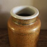 Vase, Glazed Vintage Stoneware Pot for Interior Use