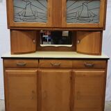 Ancien buffet deux corps formica des années 50/60
