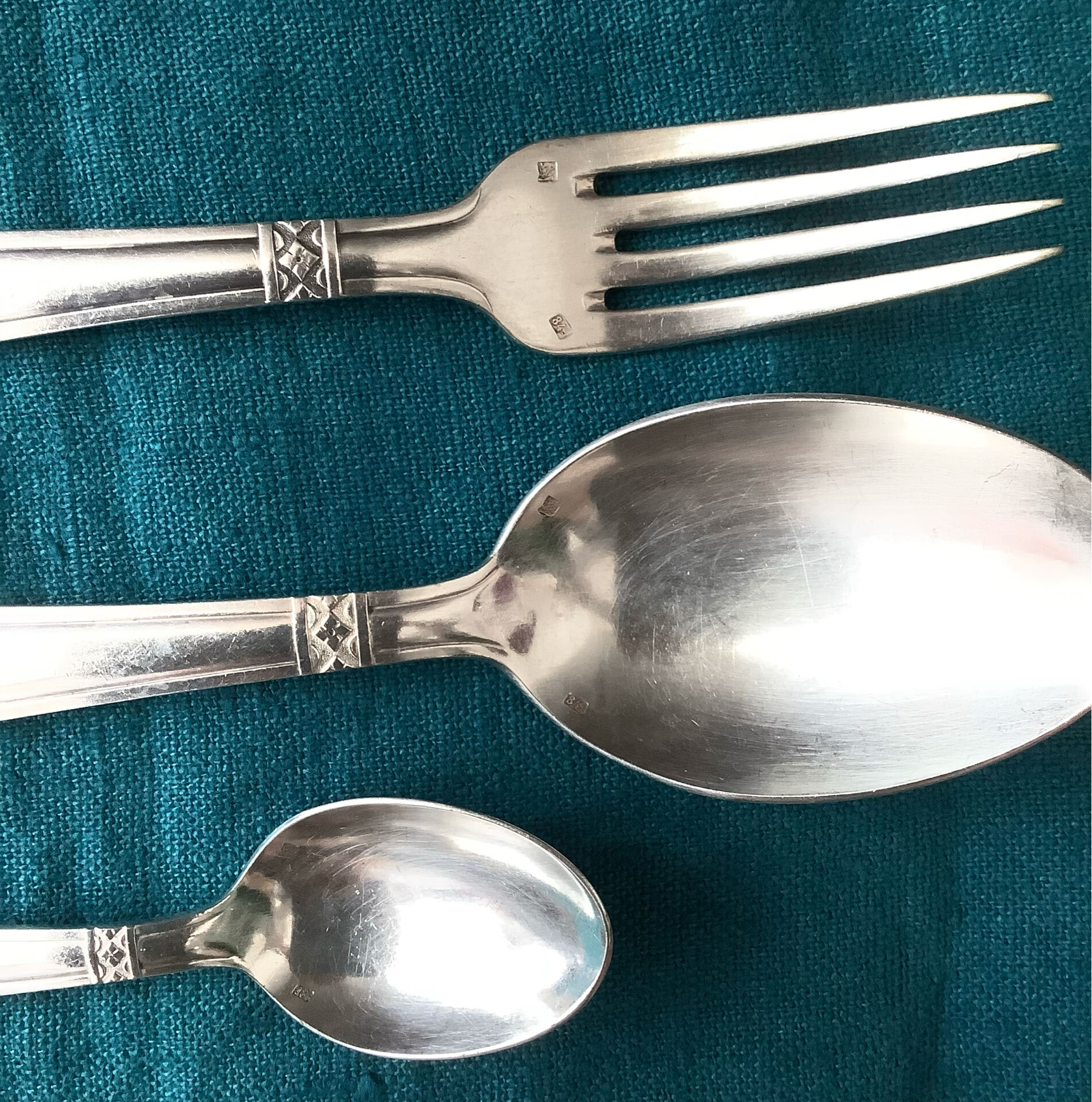 Art Deco Baptism Set Metal + Stamps