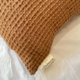 Coussin Gaufré vieux rose