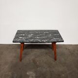 Marble effect Formica coffee table - flared legs