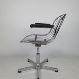 Vintage chrome swivel armchair