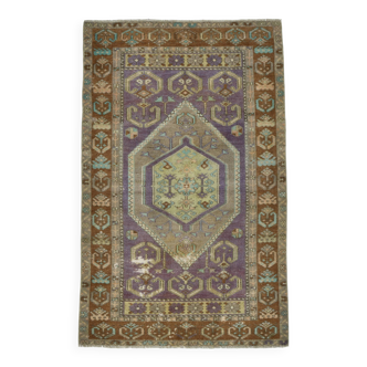 Tapis Oushak vintage 4x6, tapis turc, 107x172 cm
