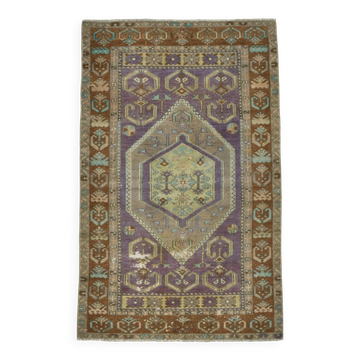 4x6 Vintage Oushak Carpet, Turkish Rug, 107x172Cm