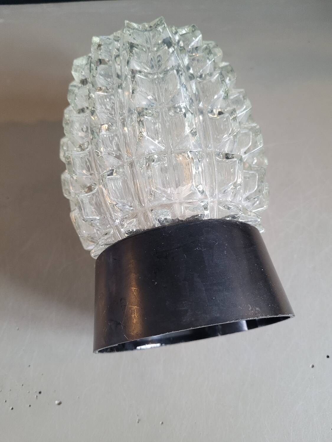 Vintage molded glass wall light - Ceiling light