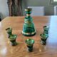 Vintage carafe and 5 glasses