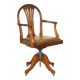 Chaise de capitaine antique George Hepplewhite 1880 cuir