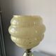 Cut glass lamp and vintage Clichy glass globe