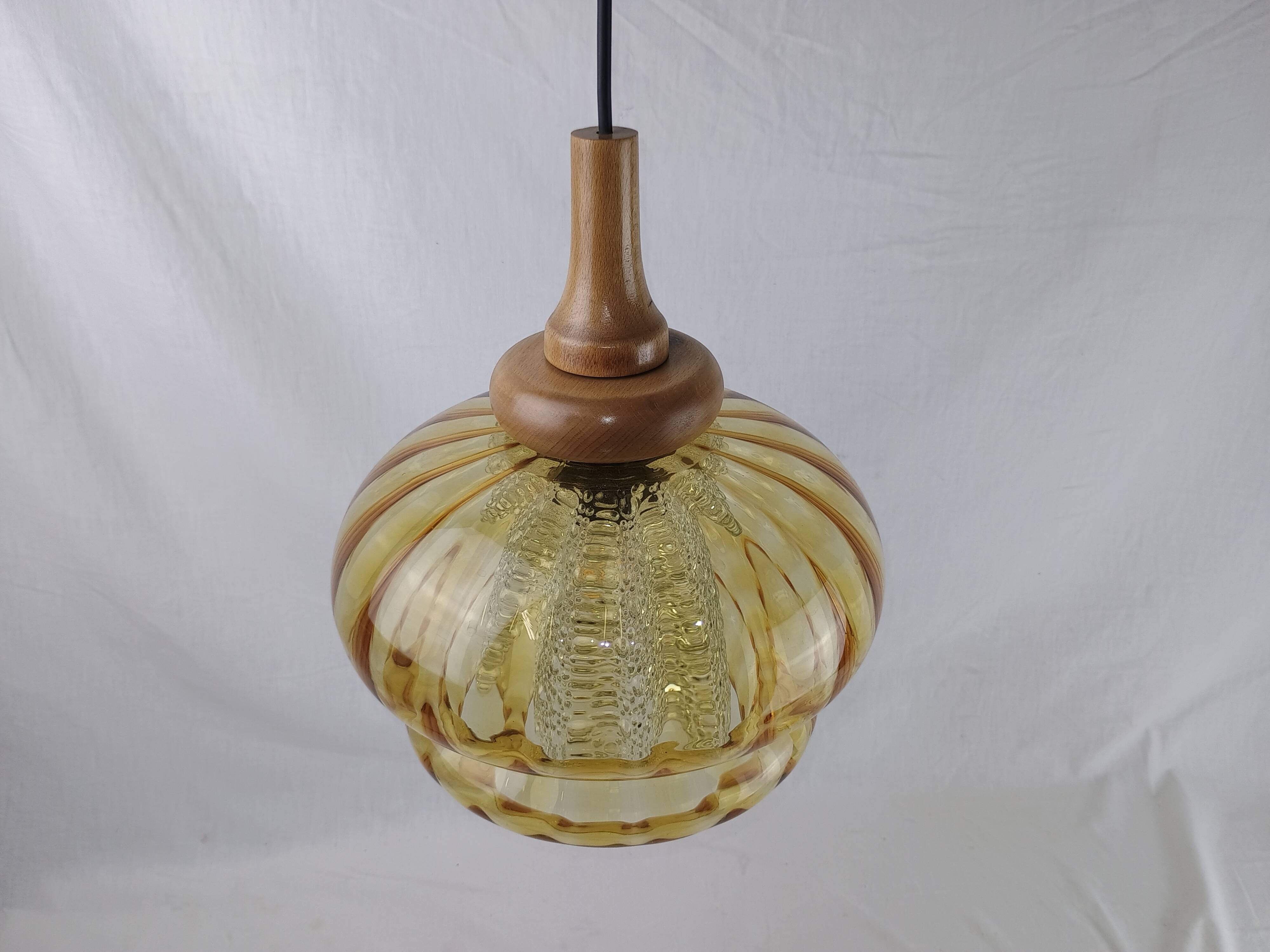 Vintage Scandinavian pendant light Orrefors – Carl Fagerlund Sweden, 1960s