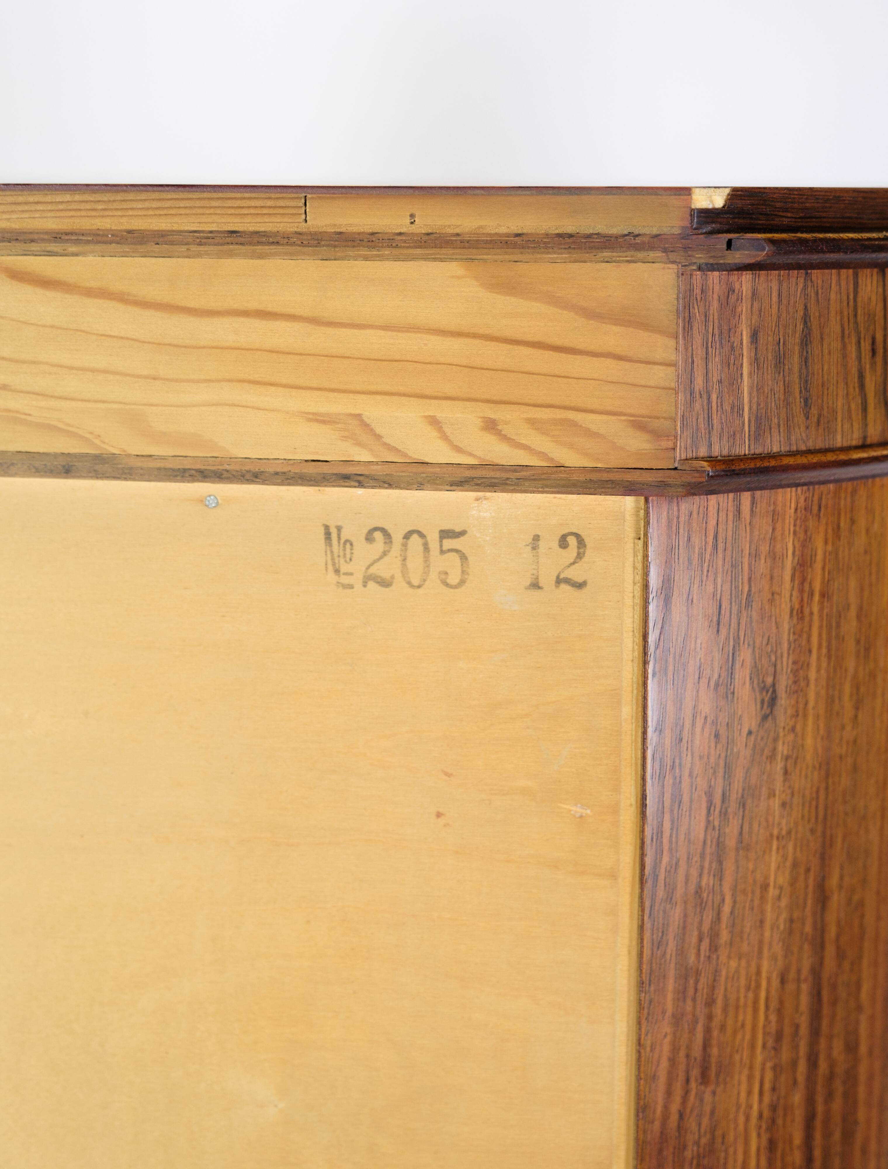 Pedestal cabinet Made In Rosewood By Johannes Sorth Made By Bornholms Møbelfabrik From 1960s