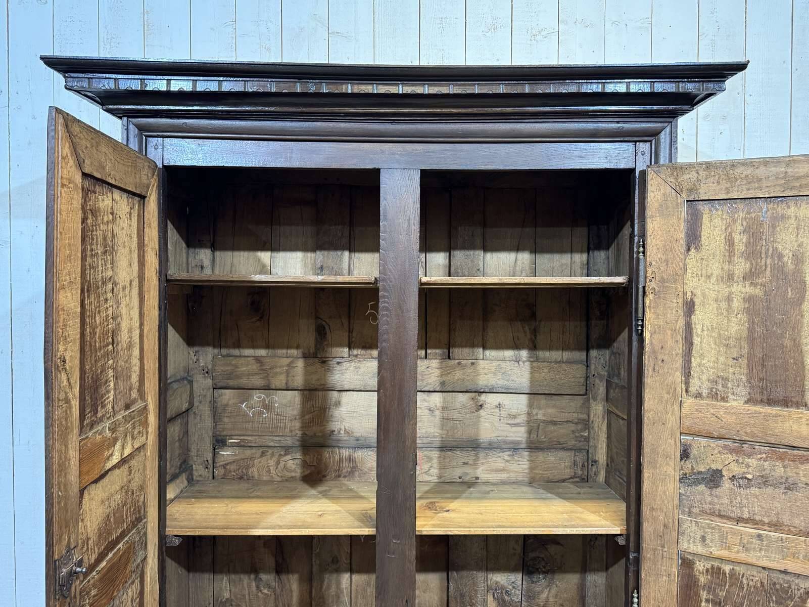 18th-century oak wardrobe