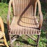 Old wicker armchairs