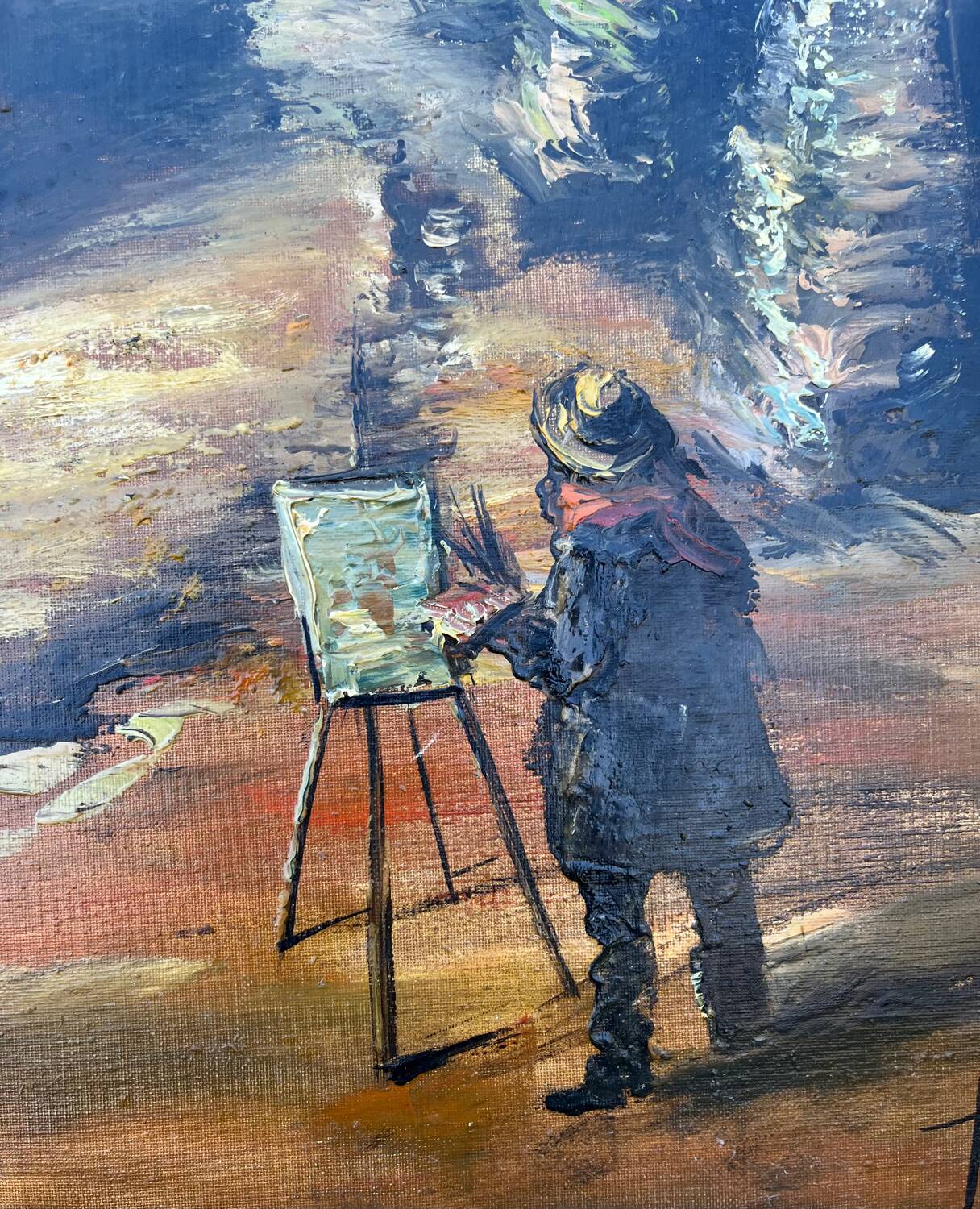 Tableau: Oil on canvas: reproduction of the cabaret le lapin agile.