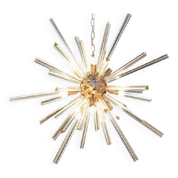 Triedro chandelier in Murano glass