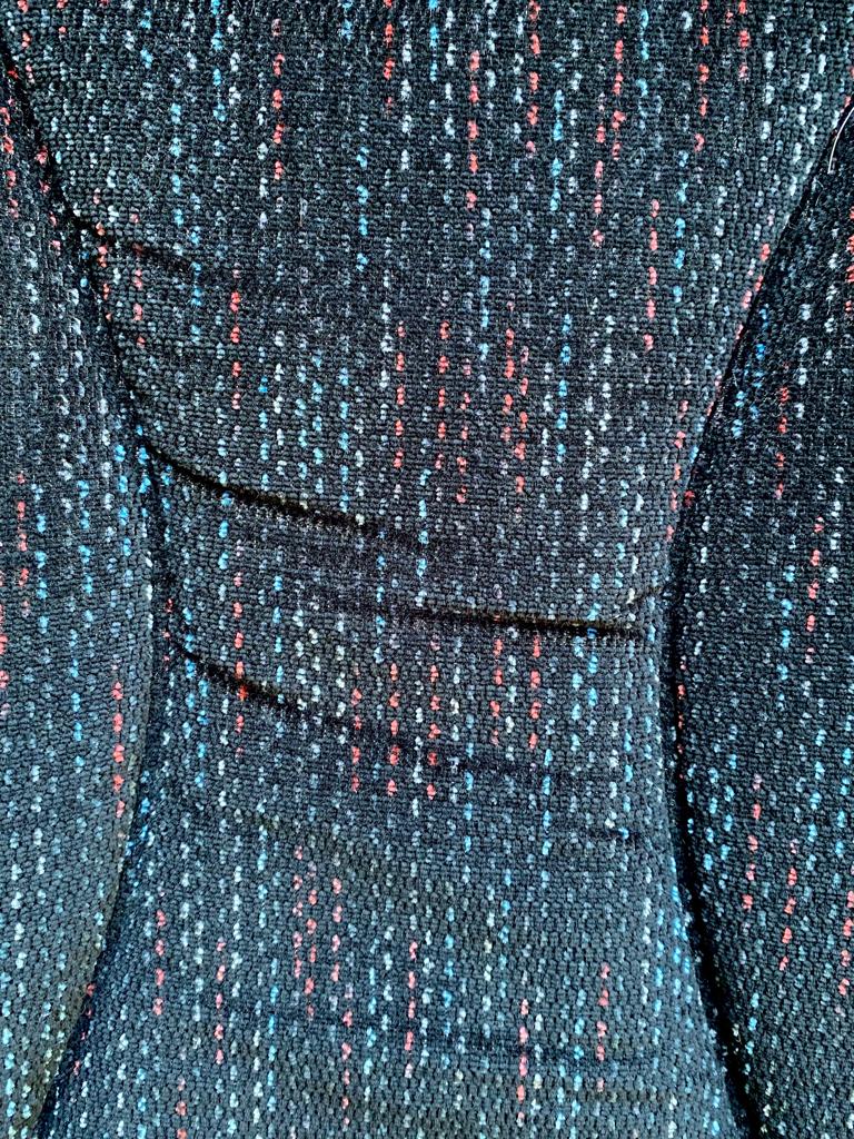 Set of four black highback dining chairs,  1970s