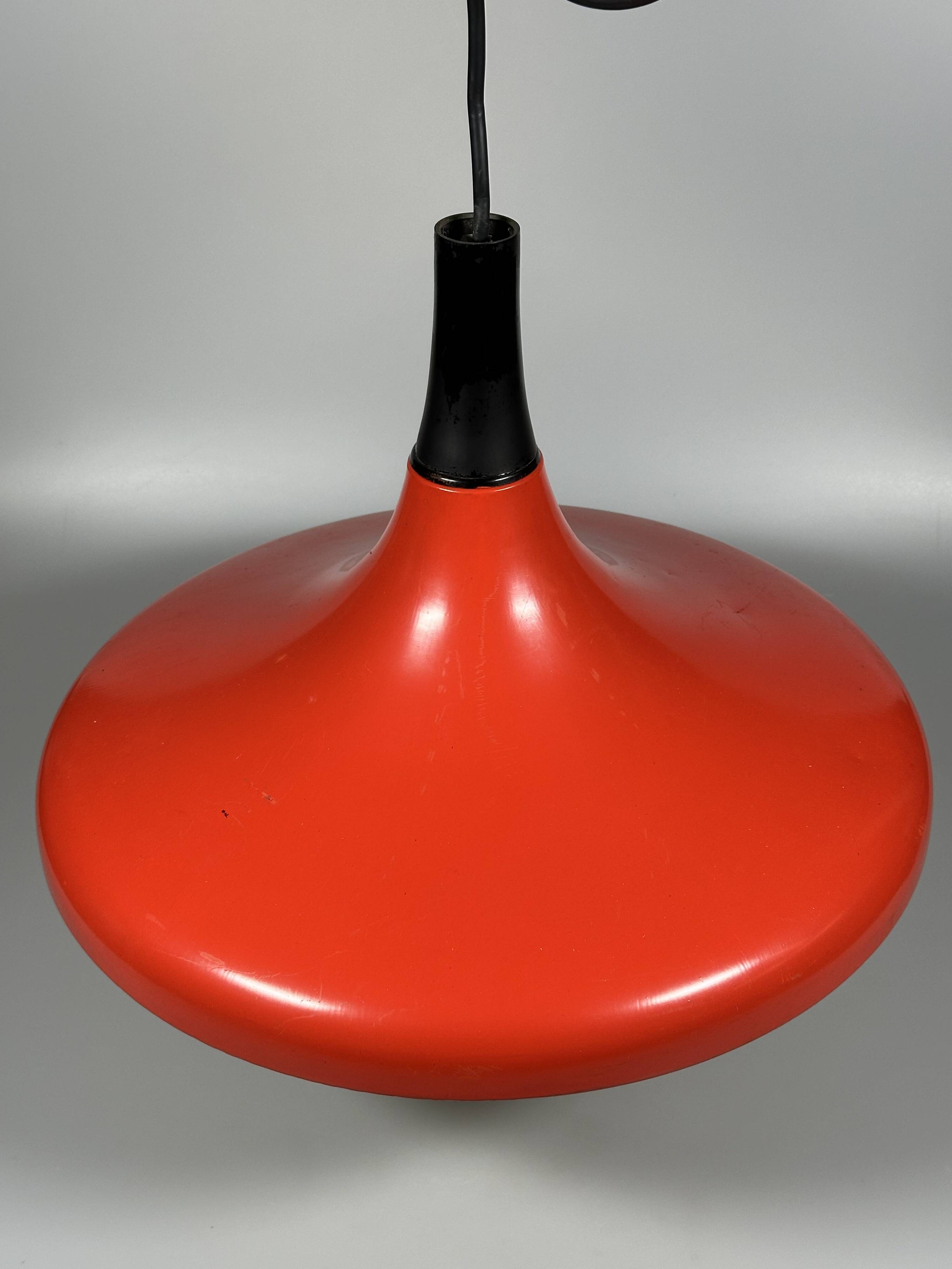 Lampe de plafond Erco Lightning des années 1960 et 1970 en aluminium métallique