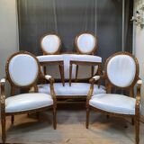 Louis XVI living room in gilded wood