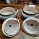 Pair of vintage Longchamp glazed ceramic soup tureens, 1970s.