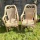 Rattan armchair duo