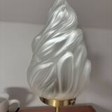 Art Deco flame glass globe lamp