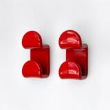 Paire de crochets muraux design italien des années 70 par Ambrogio Rossari pour Gedy