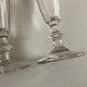 Set of 5 19th glass champagne flutes with flat slices cut