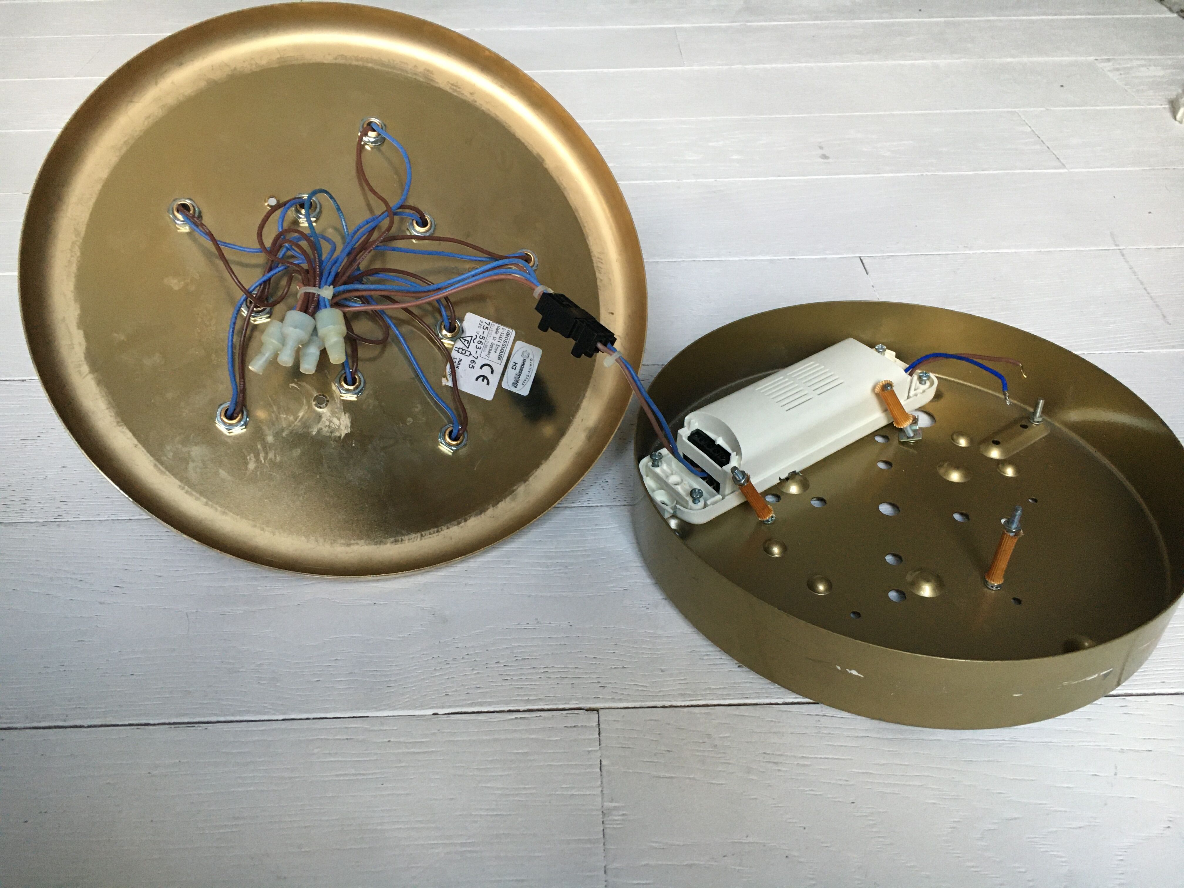 Gilded metal wall lamps of the brand Grossmann