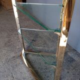 Neckline console metl gilded glass ep 1970