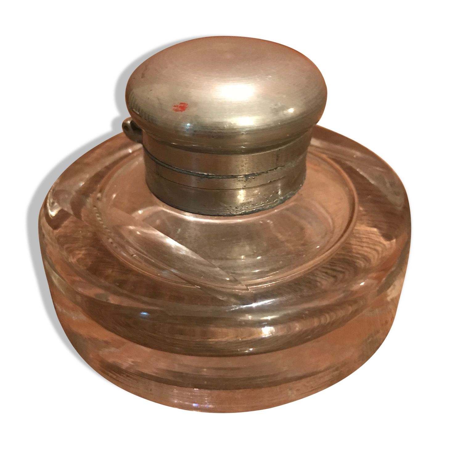 Encrier ancien verre