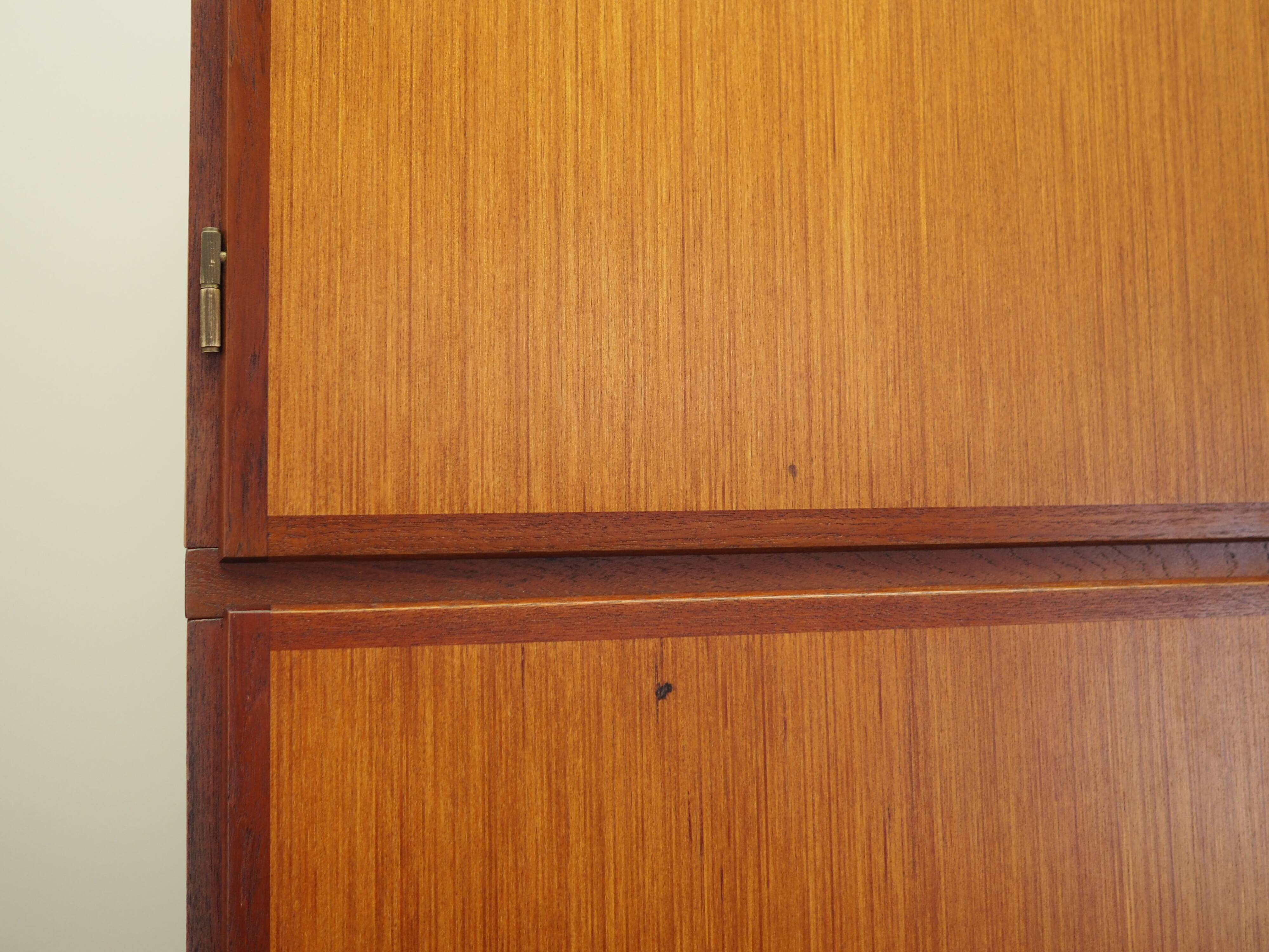 Teak wardrobe, Danish design, 1970s, manufacturer: Omann Jun