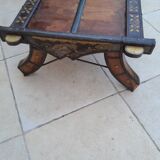 Old Tibetan copper wood coffee table