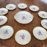 Service à gâteaux en porcelaine de Badonviller