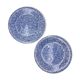 Two blue speckled plates