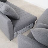 Graphite corner sofa, Scandinavian design, 00s