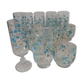 Set of Arcoroc glasses model Myosotis, Veronica.