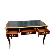 Marquetry and gilded bronze desk signed rinck in paris