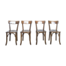 Série de 4 chaises bistrot brasserie vintage 1950/1960