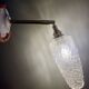 Vintage tulip wall light in diamond-point glass