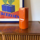 Studio Opi, space age orange ceramic vase, Gabbianelli Italy ca. 1960