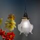 Vintage art deco tulip ride in frosted glass, flower shape