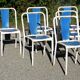 6 Antique Tolix Metal Bistro Chairs - Industrial Style