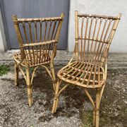 Paire de chaises en rotin