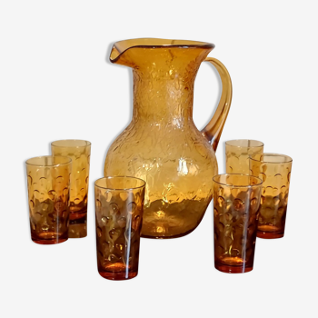 Orange amber glass service