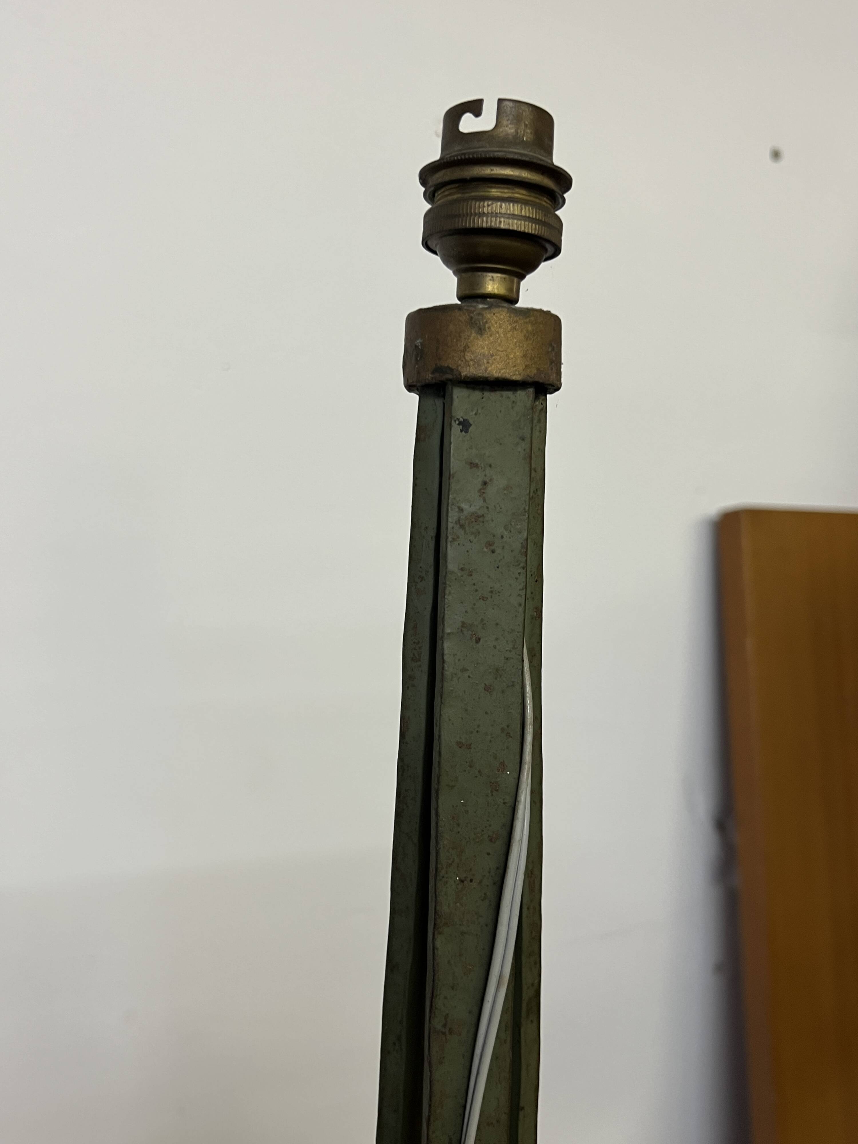Art Deco wrought iron floor lamp base from the 1940s