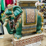 Elephant plant holder in ancient ceramic