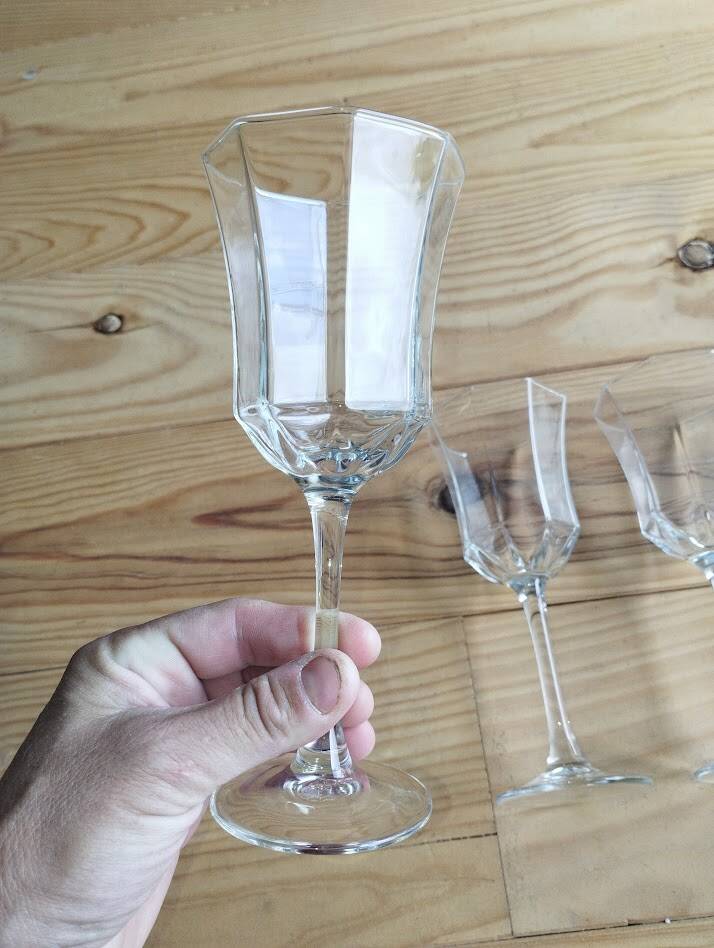 4 crystal glasses from Arques – Octime model