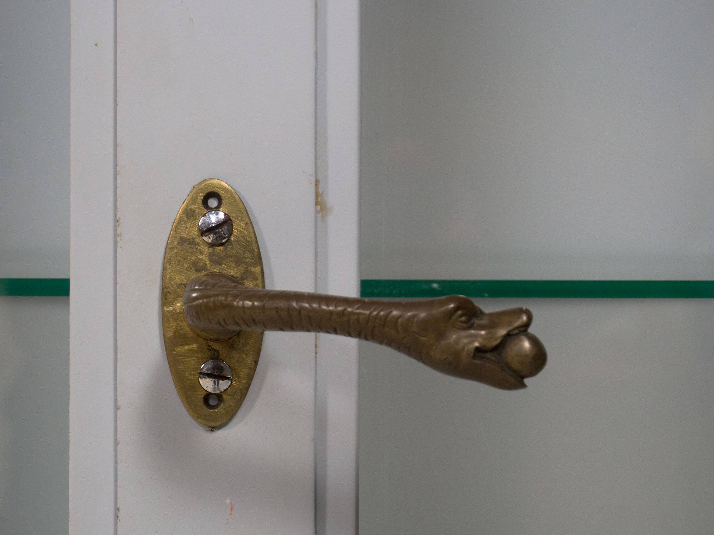 Vintage industrial display cabinet